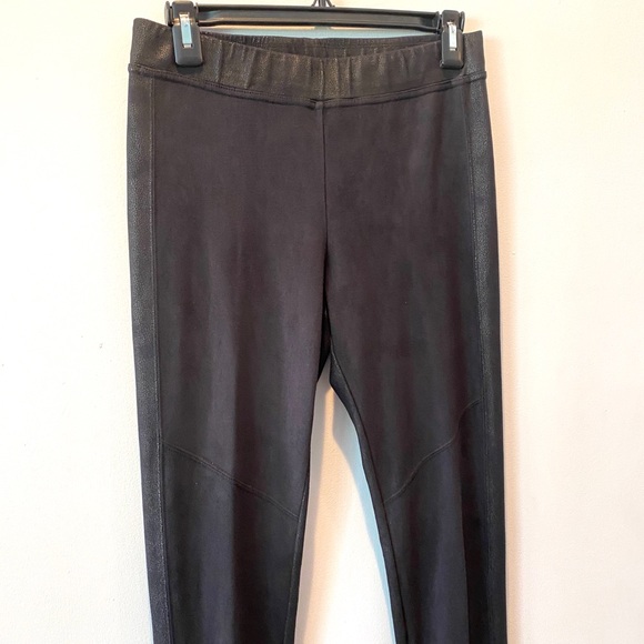 Hale Bob Faux Suede Paneled Leggings - Picture 4 of 6